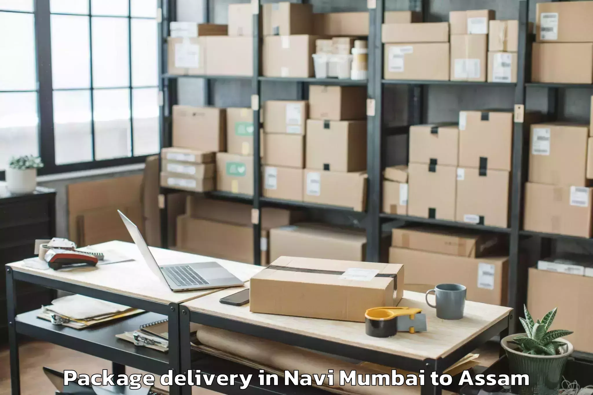 Book Navi Mumbai to Moran Package Delivery